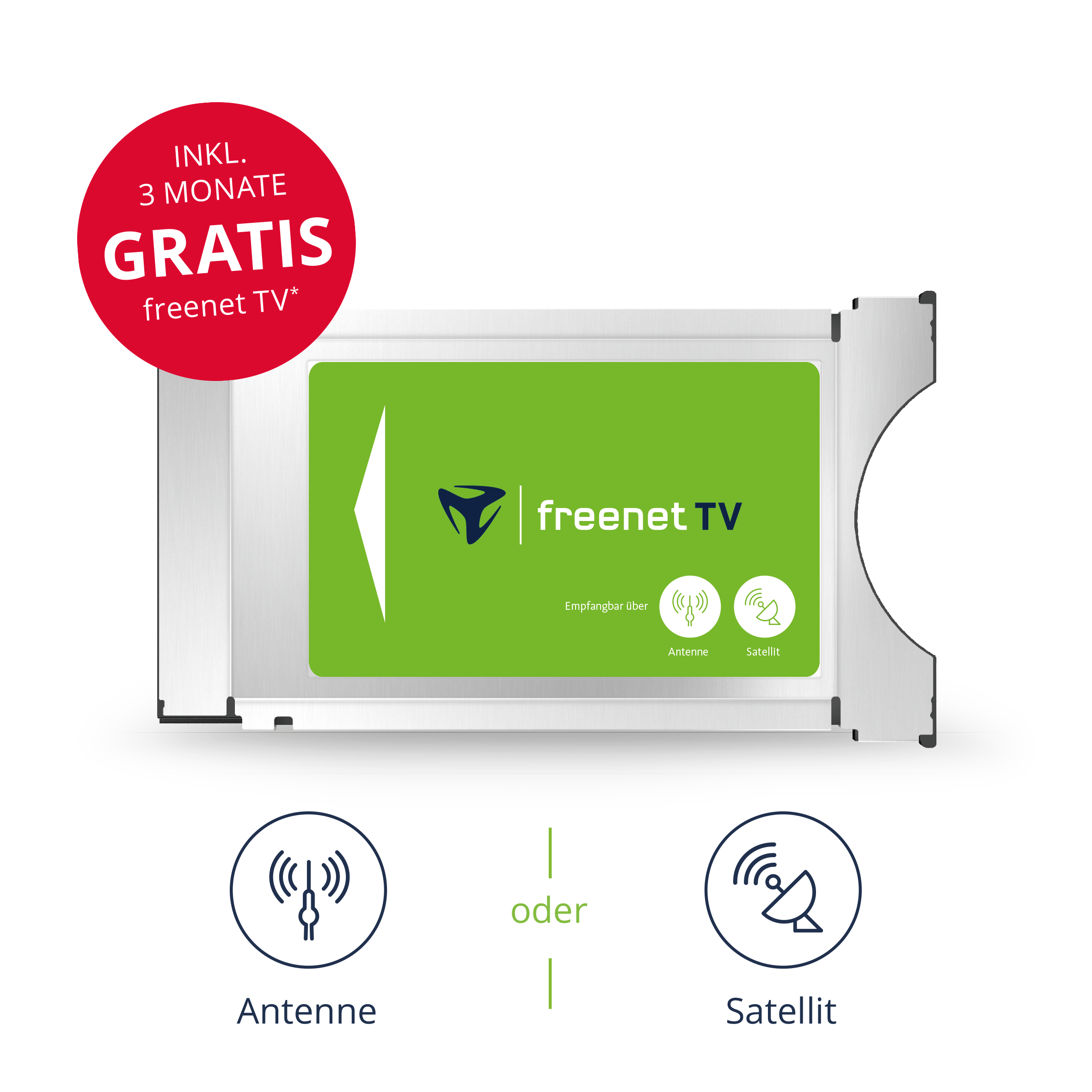 Freenet TV DVB-T2 HD CI+ Modul mit 3 Monate Guthaben Freenet TV DVB-T2 HD CI+ Modul mit 3 Monate Guthaben