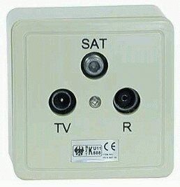 MultiLine Antennensteckdose, Durchgang 4110 SW MultiLine Antennensteckdose, Durchgang 4110 SW