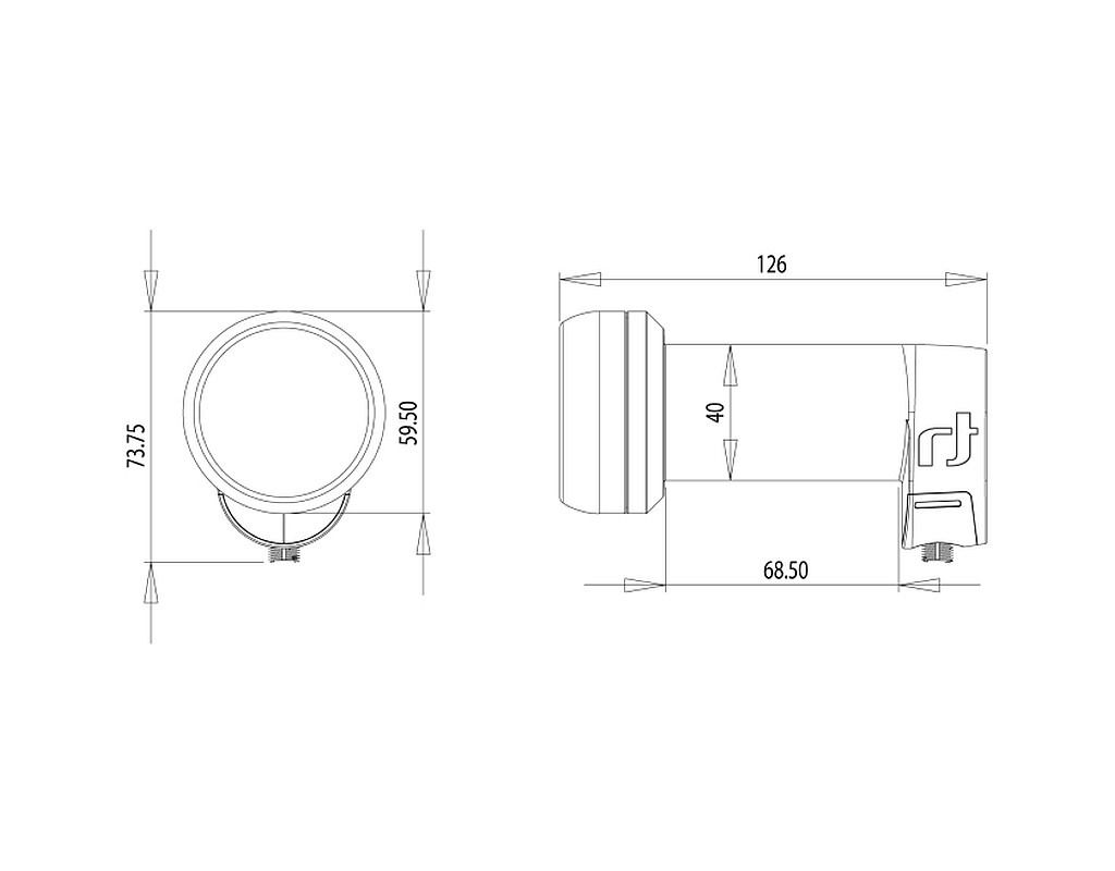 Inverto Quad Black Ultra IDLT-QDL412-ULTRA-OPN Quad-LNB 40mm 0,2dB