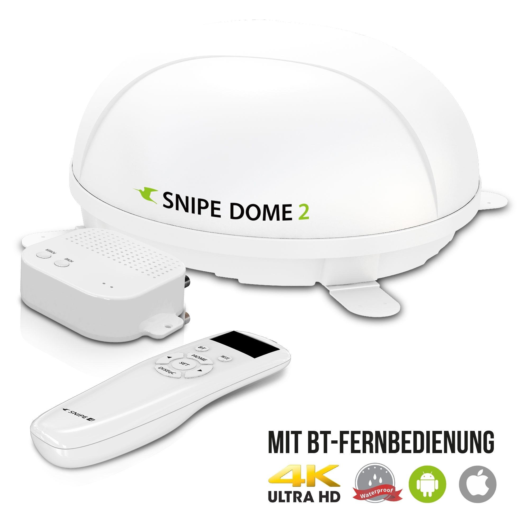 Selfsat SNIPE Dome 2 - Single - Mit BT Fernbedienung und iOS / Android Steuerung Selfsat SNIPE Dome 2 - Single - Mit BT Fernbedienung und iOS / Android Steuerung