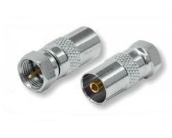 Adapter F-Stecker-IEC-Buchse Adapter F-Stecker-IEC-Buchse