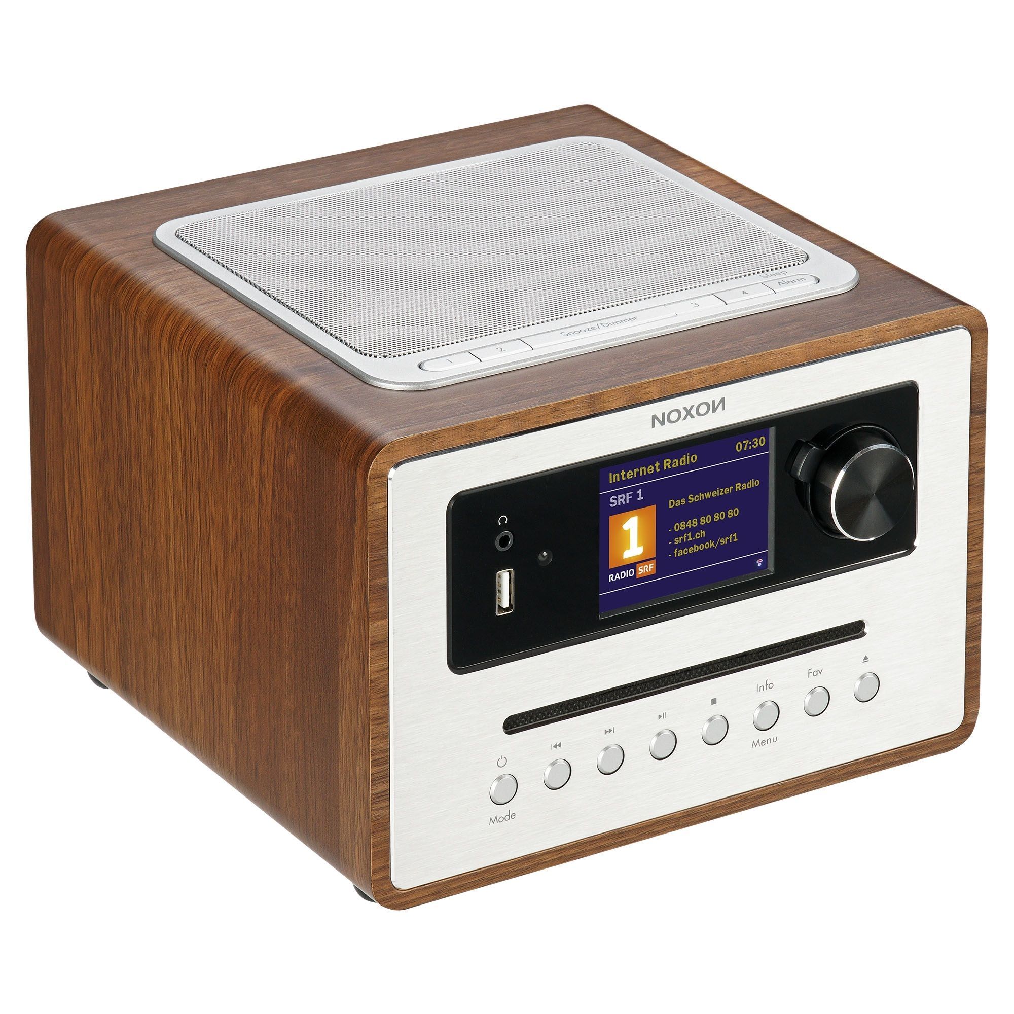 Noxon iRadio 500 CD Walnuss - 360° Soundsystem DAB+ / UKW / Internetradio Noxon iRadio 500 CD Walnuss - 360° Soundsystem DAB+ / UKW / Internetradio