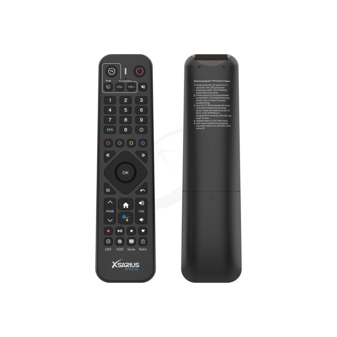 Xsarius BT RCU-A4 Erweiterte IR- und Bluetooth-Fernbedienung mit Hintergrundbeleuchtung Xsarius BT RCU-A4 Erweiterte IR- und Bluetooth-Fernbedienung mit Hintergrundbeleuchtung