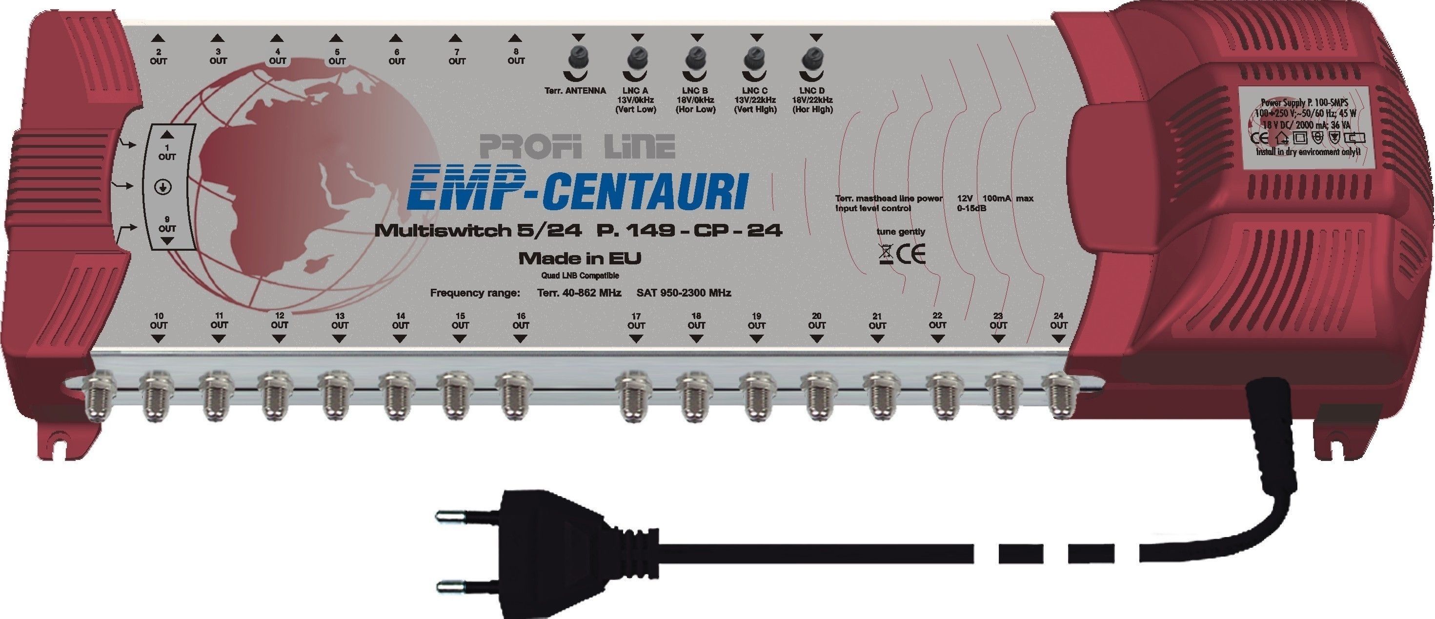EMP ProfiLine Multischalter MS 5/24 PIU-6 mit Netzteil EMP ProfiLine Multischalter MS 5/24 PIU-6 mit Netzteil