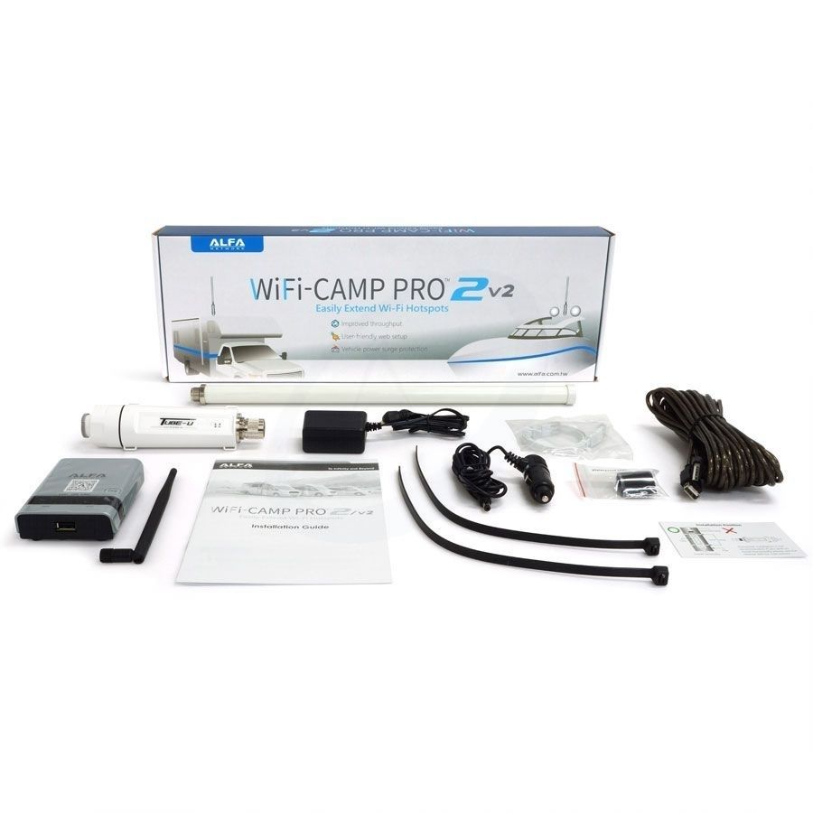 ALFA WiFi Camp-Pro2 v2 EU 2020 WLAN Range Extender Kit, 802.11b/g/n, 300MBit ALFA WiFi Camp-Pro2 v2 EU 2020 WLAN Range Extender Kit, 802.11b/g/n, 300MBit