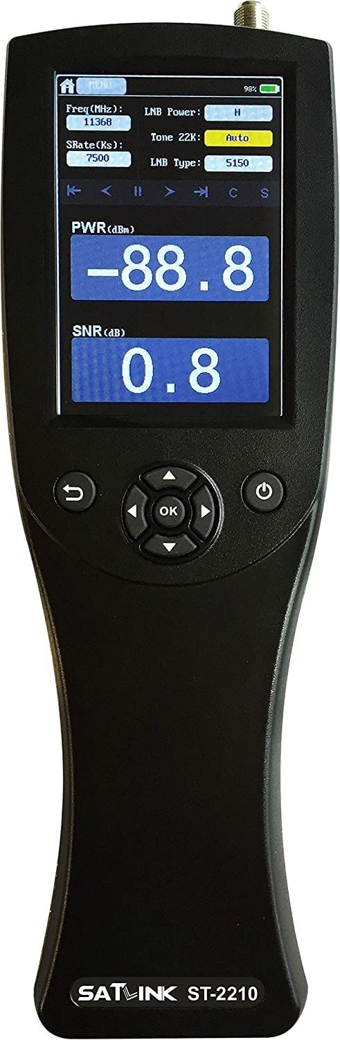 Satlink ST-2210 DVB-S/S2 Touch screen Satellite TV Finder with Spectrum analyzer Satlink ST-2210 DVB-S/S2 Touch screen Satellite TV Finder with Spectrum analyzer