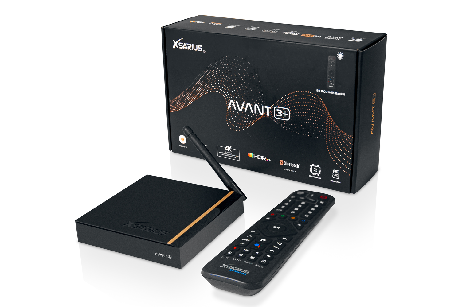 Xsarius Avant 3+ - 4K Android OTT Media Streamer Xsarius Avant 3+ - 4K Android OTT Media Streamer