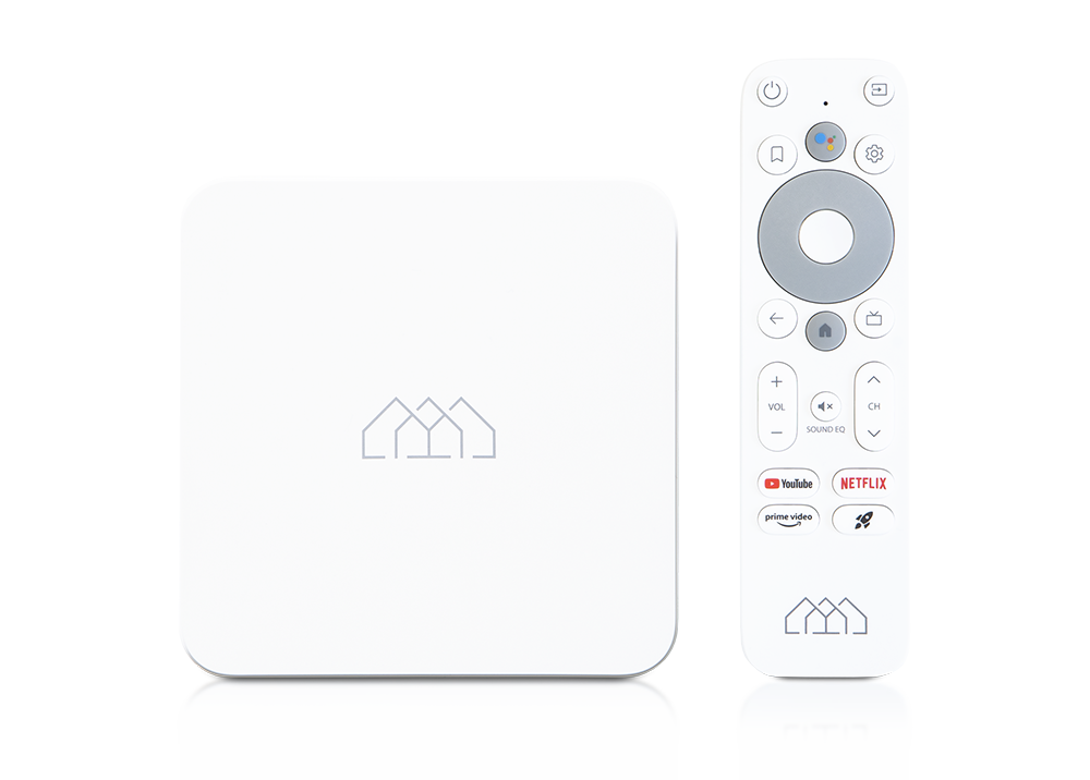 Homatics Box R Android TV Mediaplayer (4K UHD, HDR, 5GHz WiFi, Bluetooth, Sprachfernbedienung, Weiß) Homatics Box R Android TV Mediaplayer (4K UHD, HDR, 5GHz WiFi, Bluetooth, Sprachfernbedienung, Weiß)