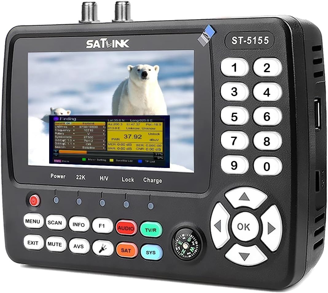 Satlink ST-5155 H.265 (10 Bit ) DVB-S/S2/T/T2/C Combo Messgerät Satlink ST-5155 H.265 (10 Bit ) DVB-S/S2/T/T2/C Combo Messgerät