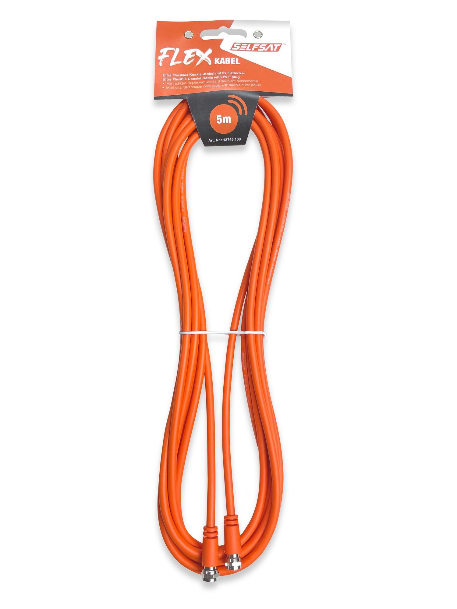 Selfsat Ultra Flexibles Koax-Kabel mit 2xF-Stecker 3,0 Meter Selfsat Ultra Flexibles Koax-Kabel mit 2xF-Stecker 3,0 Meter