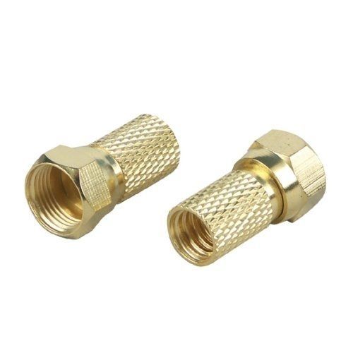 F-Stecker 7mm vergoldet VE/100 Stück F-Stecker 7mm vergoldet VE/100 Stück