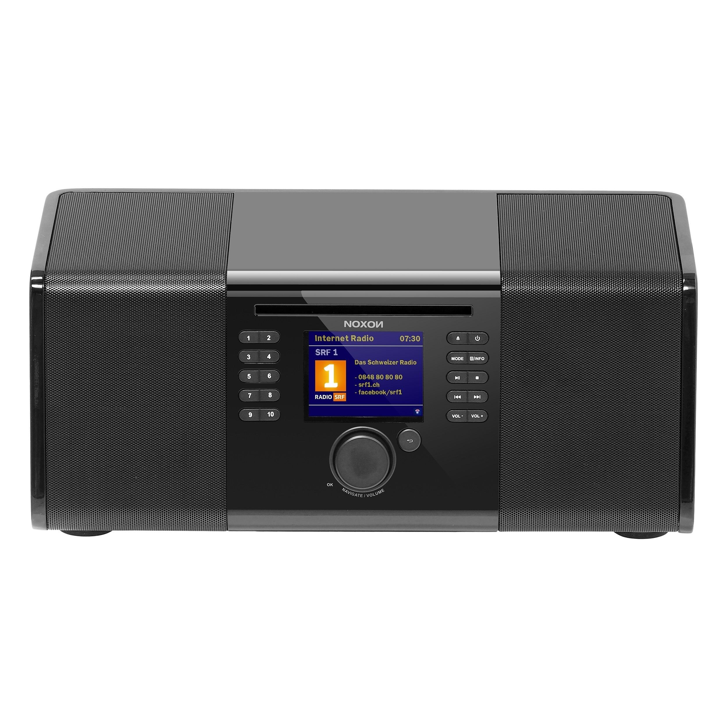 Noxon iRadio 600 CD Schwarz Hochglanz - 2.1 Premium Soundsystem, Internetradio, DAB+, UKW, CD Noxon iRadio 600 CD Schwarz Hochglanz - 2.1 Premium Soundsystem, Internetradio, DAB+, UKW, CD