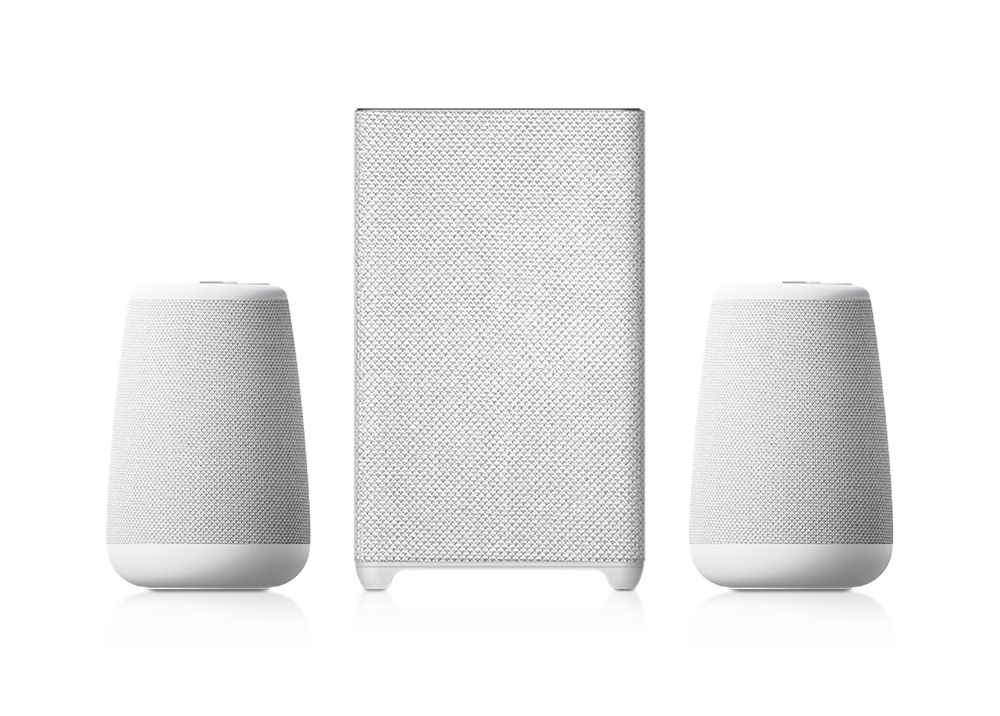 Homatics Sound & Sound 2.1 TWS-Lautsprecher mit Subwoofer (Bluetooth, WiFi, Dolby Audio, Grau) Homatics Sound & Sound 2.1 TWS-Lautsprecher mit Subwoofer (Bluetooth, WiFi, Dolby Audio, Grau)