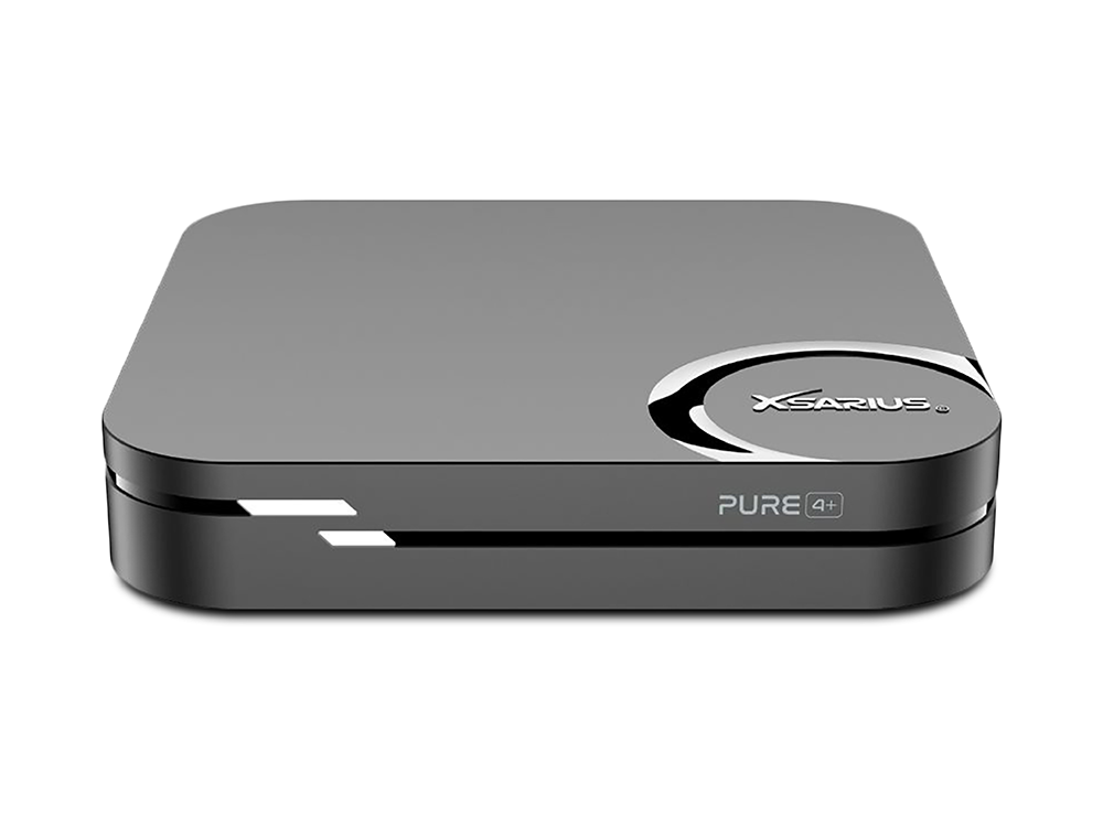 Xsarius PURE 4+ 4K Android 14 OTT 4K UHD IPTV Player H.265 HEVC Wlan