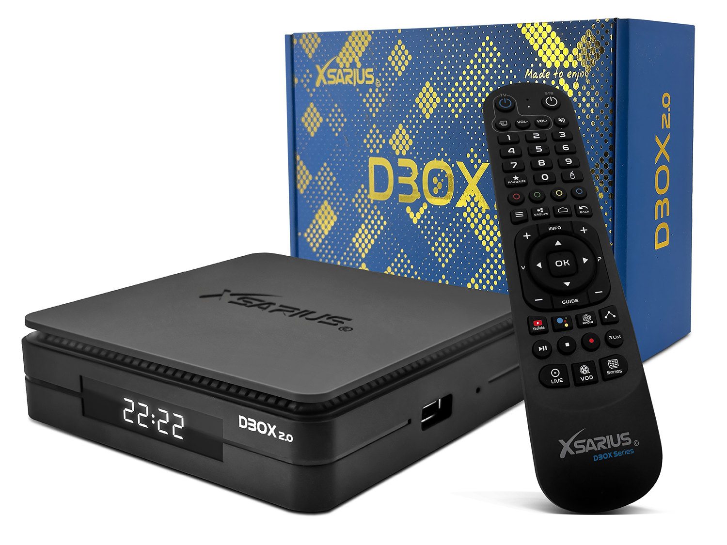 Xsarius DBOX 2 4K UHD Android 11 IP-Receiver H.265, HDR10+, Bluetooth, Dual-WiFi, Dolby Digital Xsarius DBOX 2 4K UHD Android 11 IP-Receiver H.265, HDR10+, Bluetooth, Dual-WiFi, Dolby Digital