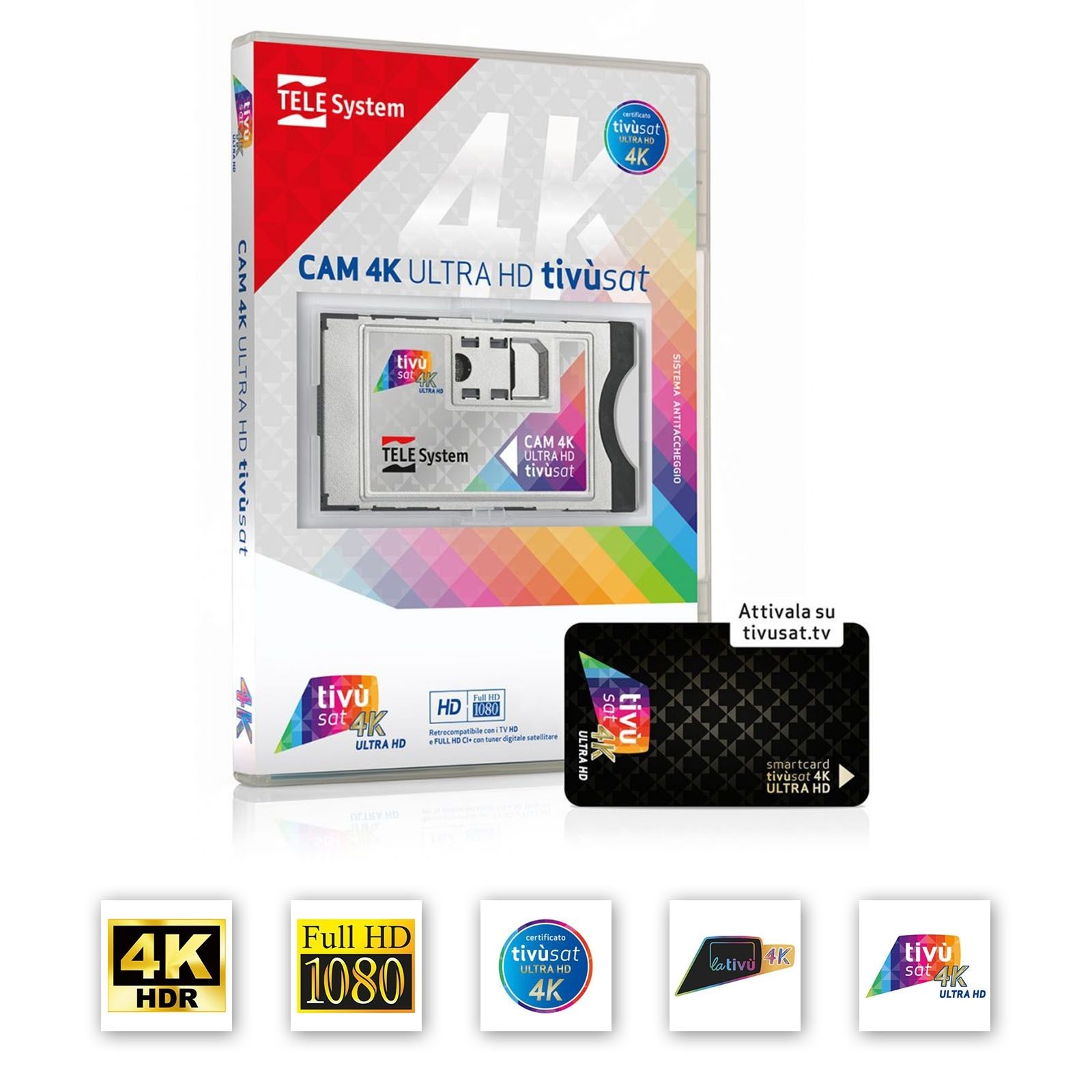 TiVusat Telesystem SmarCam 4K ULTRA HD CI+ inkl. Schwarz Smartkarte TiVusat Telesystem SmarCam 4K ULTRA HD CI+ inkl. Schwarz Smartkarte
