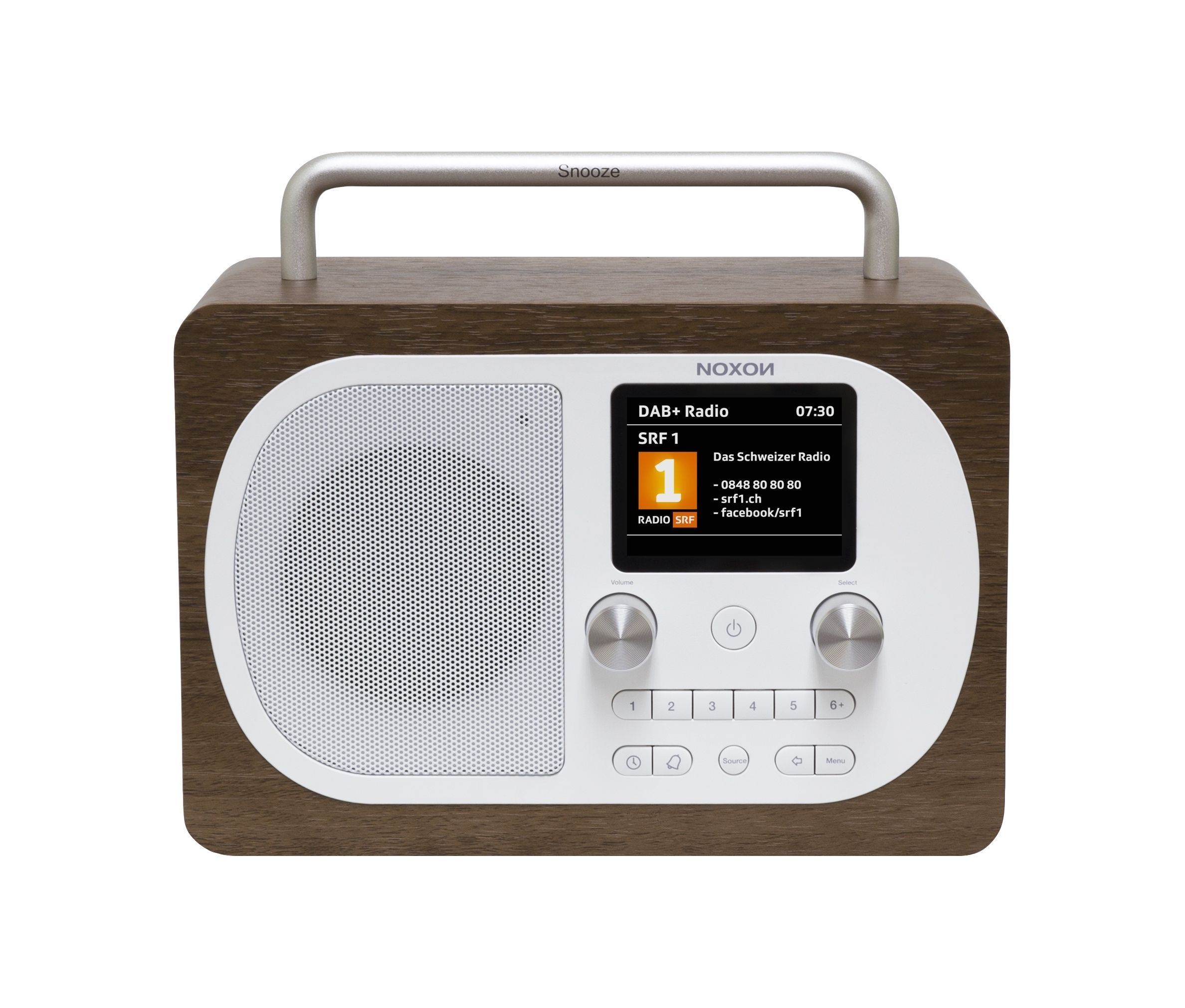 Noxon Eiger - Walnuss - DAB+ und UKW-Radio, Bluetooth, Kopfhöreranschluss, Akkubetrieb möglich Noxon Eiger - Walnuss - DAB+ und UKW-Radio, Bluetooth, Kopfhöreranschluss, Akkubetrieb möglich