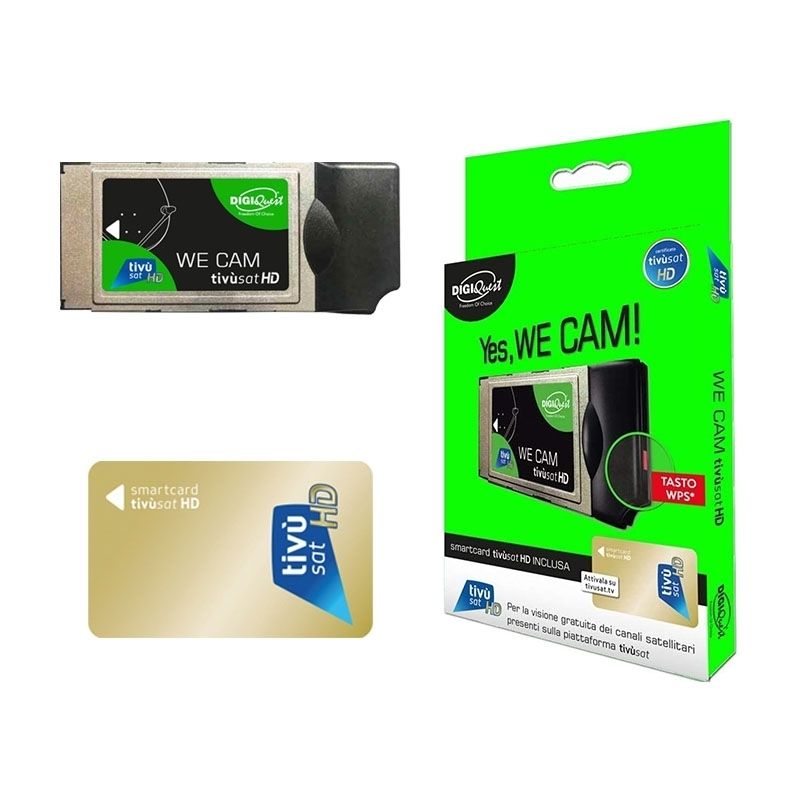 TiVuSat DIGIQuest We CAM SmarCam HD CI+ Modul inkl. TiVuSat Karte Aktiv TiVuSat DIGIQuest We CAM SmarCam HD CI+ Modul inkl. TiVuSat Karte Aktiv