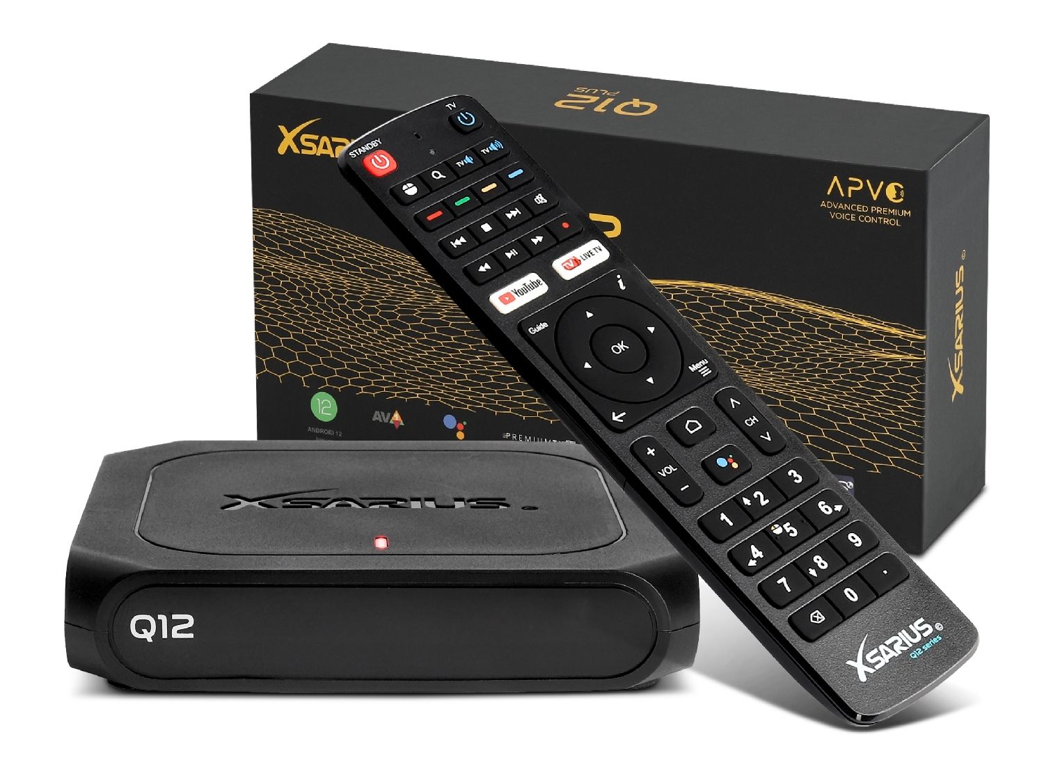 Xsarius Q12 plus Android 12 4K UHD IP-Receiver Dual-WiFi, HDMI, BT, USB 3.0 Xsarius Q12 plus Android 12 4K UHD IP-Receiver Dual-WiFi, HDMI, BT, USB 3.0