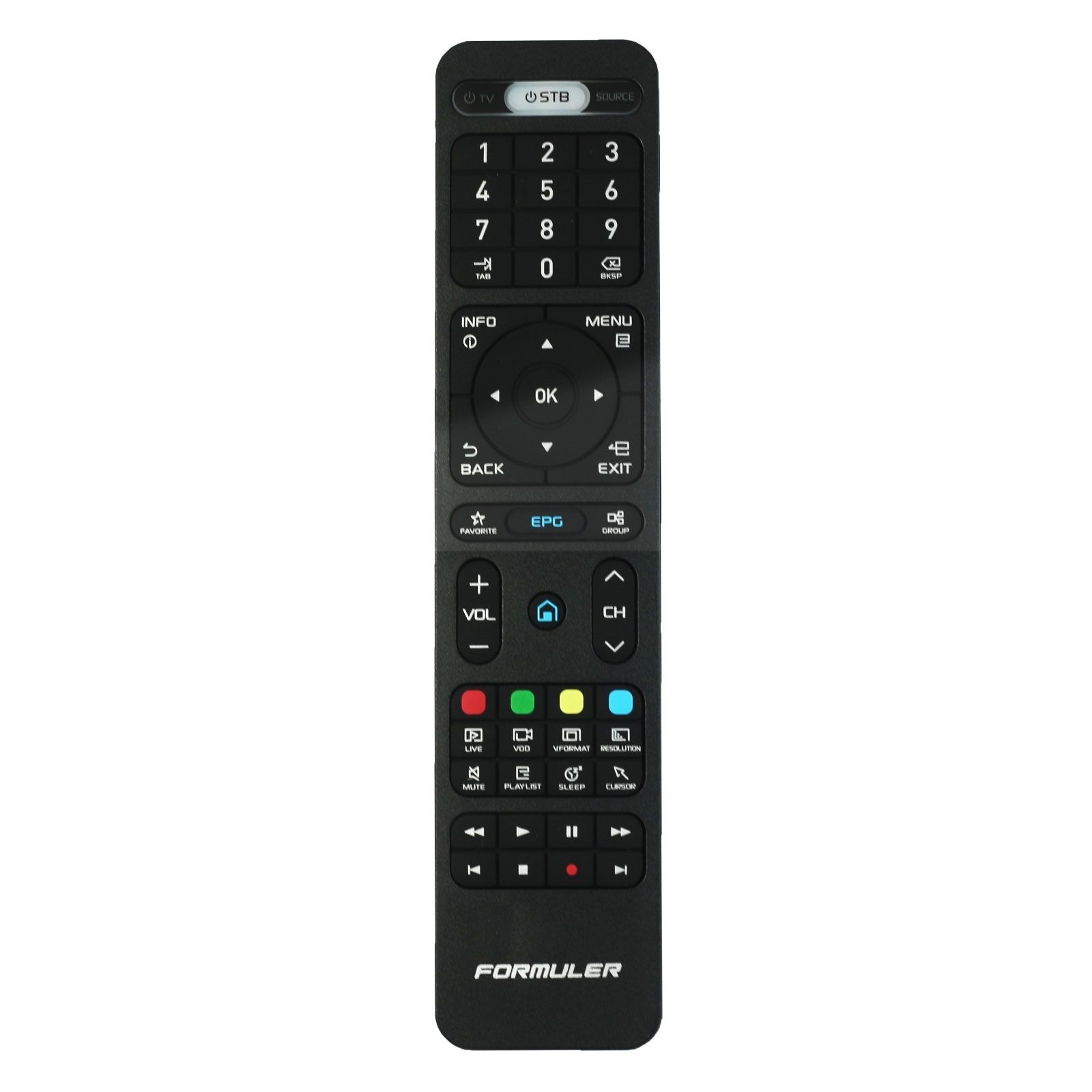 Formuler Fernbedienung für Formuler IPTV-Boxen Z7+ 5G Z8 ZX 5G S Turbo und mehr Schwarz Formuler Fernbedienung für Formuler IPTV-Boxen Z7+ 5G Z8 ZX 5G S Turbo und mehr Schwarz