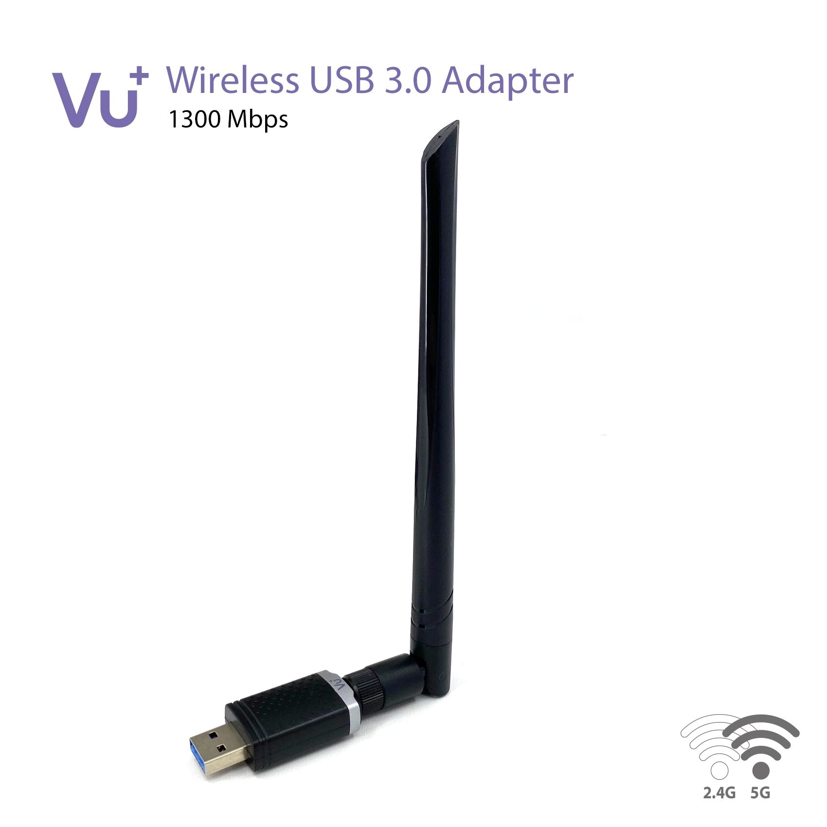 VU+® Dual Band Wireless USB 3.0 Adapter 1300 Mbps inkl. 6 dBI Antenne VU+® Dual Band Wireless USB 3.0 Adapter 1300 Mbps inkl. 6 dBI Antenne