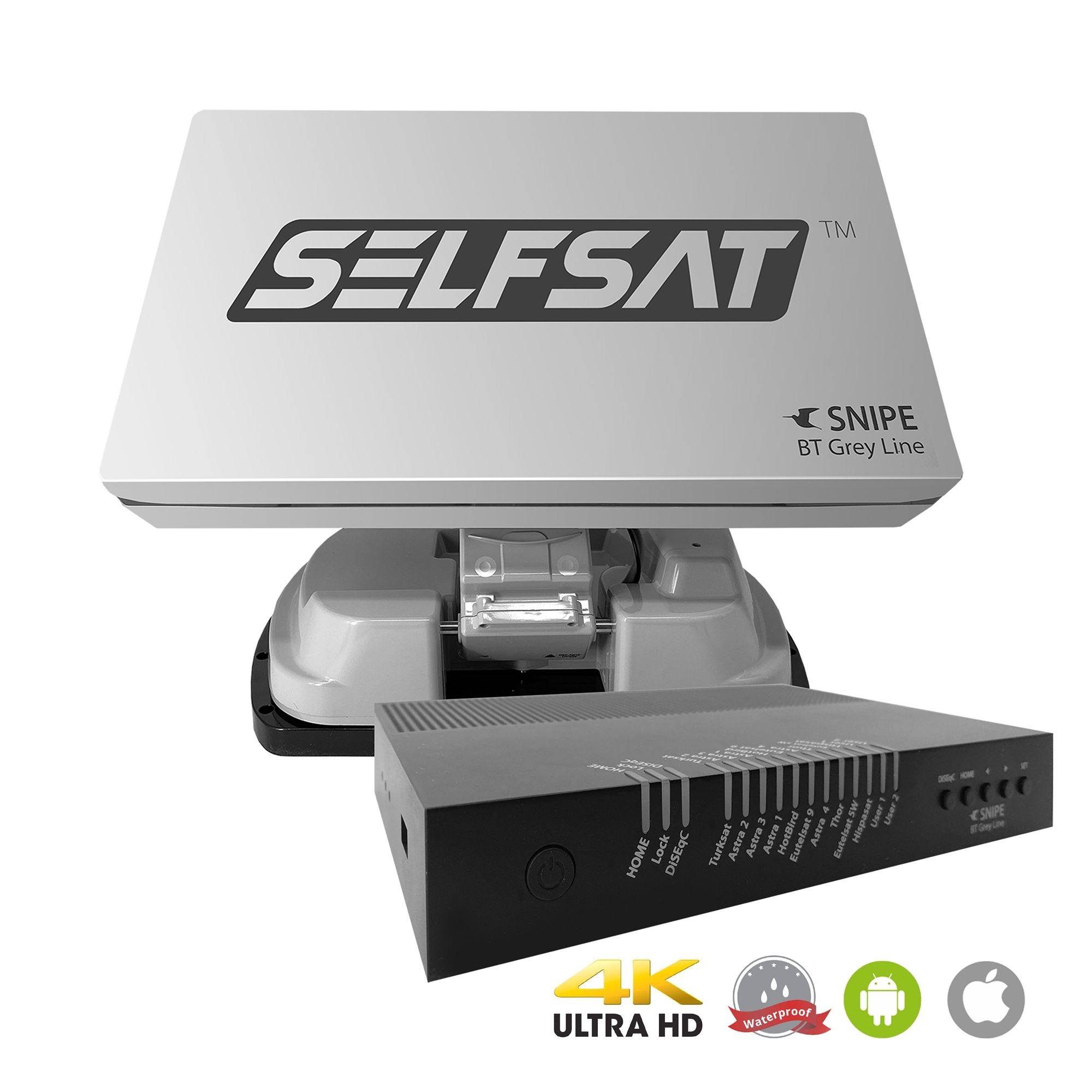 Selfsat SNIPE 3 BT Grey Line Twin - automatische Camping Antenne incl. iOS / Android Steuerung Selfsat SNIPE 3 BT Grey Line Twin - automatische Camping Antenne incl. iOS / Android Steuerung